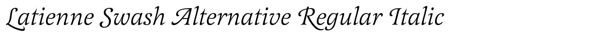 Latienne Swash Alternative Regular Italic image